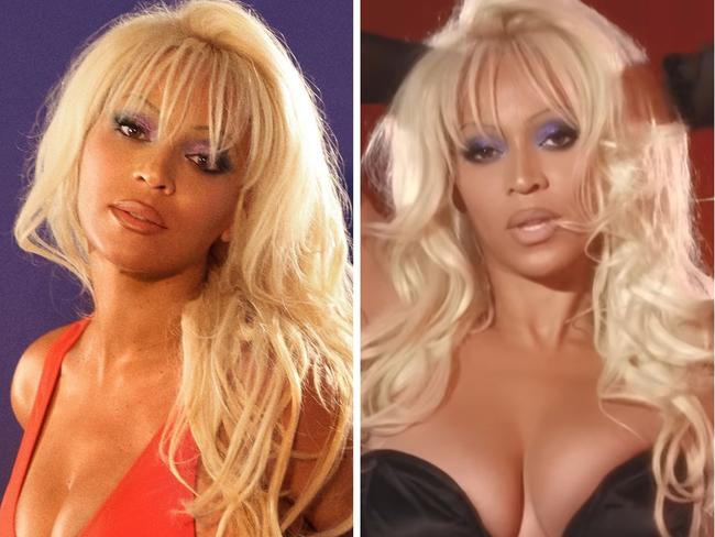 Beyonce has transformed into Pamela Anderson.