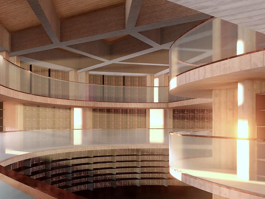 The library in Mona’s proposed $400 million hotel. Picture: SUPPLIED