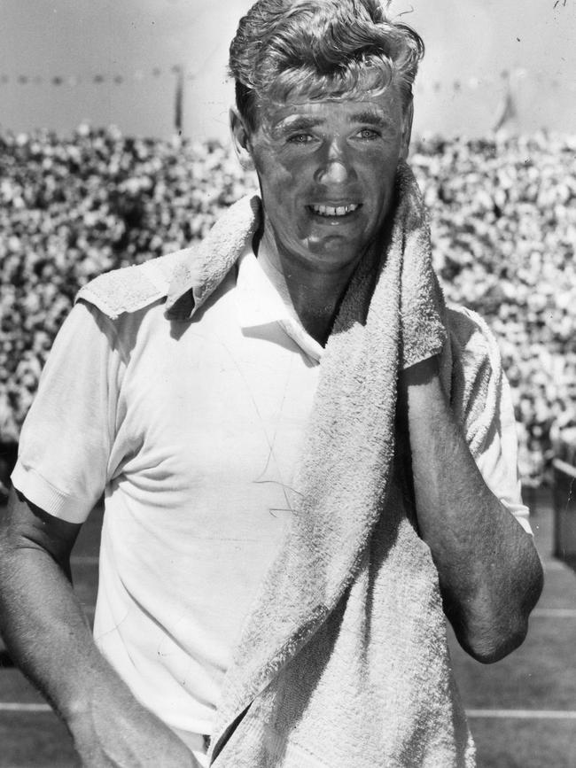 Sedgman during the 1952 Davis Cup tie at Memorial Drive.