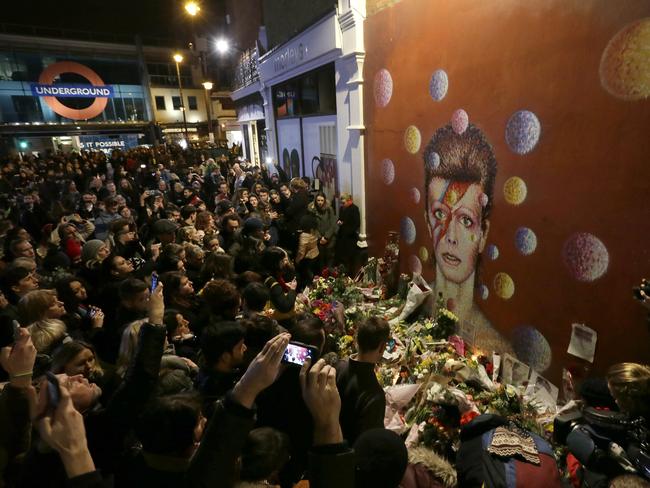 Still pulling a huge crowd ... the mural was painted by Australian artist Jimmy C. Picture: AP Photo/Tim Ireland