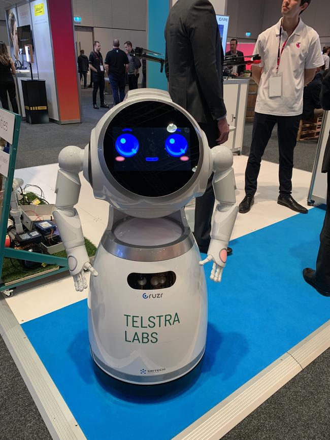 Cruzr the robot - that has potential use as a concierge - was one of the innovations on display at the Telstra Vantage conference.