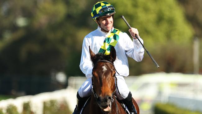 Sunshine In Paris, stablemate of Emily, after winning the Sheraco Stakes at Rosehill Gardens lasy month Picture: Getty Images