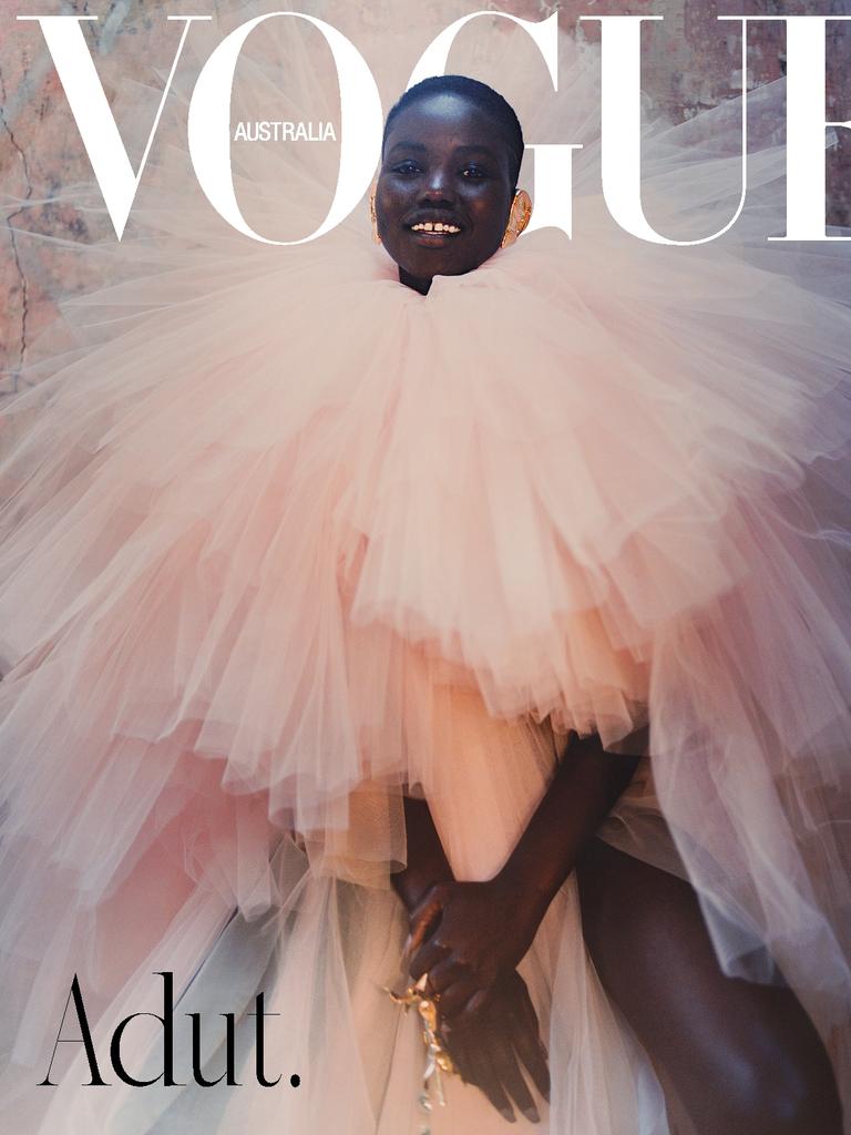 Akech also featured in this stunning digital cover for the publication in September 2019. Picture: Vogue Australia.