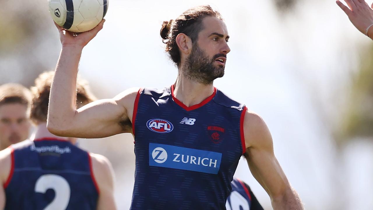 Brodie Grundy of the Demons during Melbourne’s training session this week at Casey Fields, Cranbourne. Picture: Michael Klein.