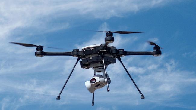 A state-of-the-art military drone, the Teledyne FLIR SkyRanger R70 costing $340,000 will soon be deployed in the sky over Cairns to help police prevent and fight crime. Picture: Supplied