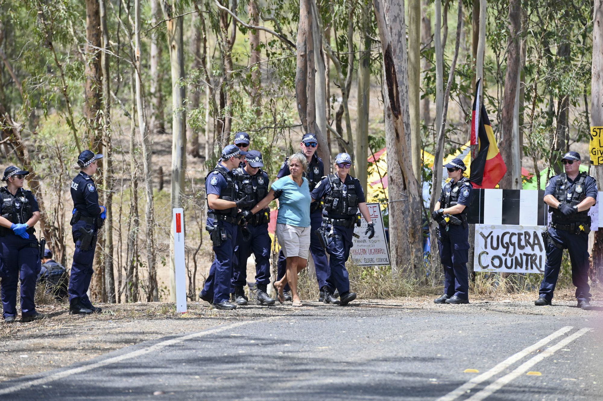 Deebing Creek Aboriginal protest camp broken up by police. Picture: Cordell Richardson