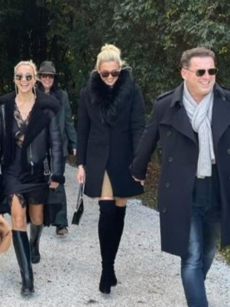 Jade Yarbrough (left) with sister Jasmine and brother-in-law Karl Stefanovic. Picture: Instagram