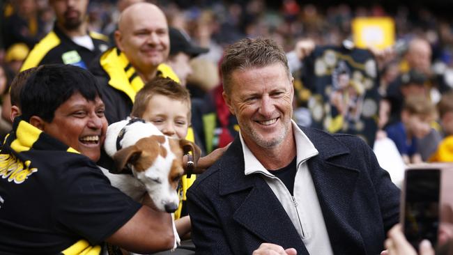 Damien Hardwick was at the MCG to farewell some Tiger greats. Picture: Getty Images