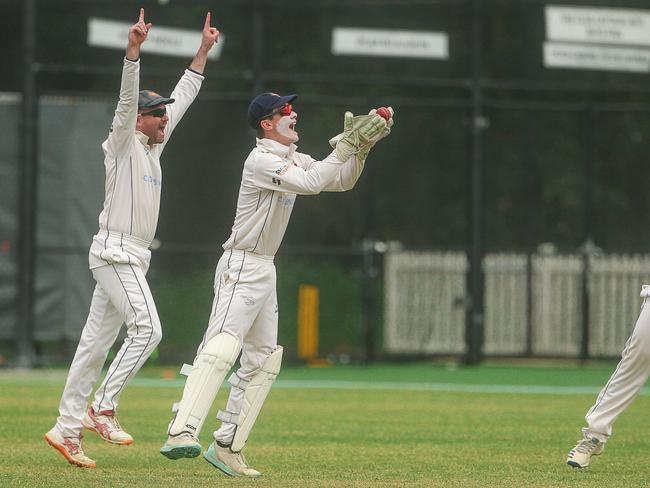 Keeper Bailey Garnham appeals as Mudgeeraba v Queens - Premier First Grade at Alan Nielsen Park, Carrara. Picture: Glenn Campbell