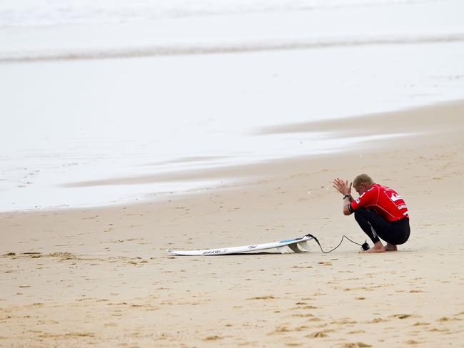 Mick Fanning before his heat at Trestles in California. pic credit: ASP/Kirstin