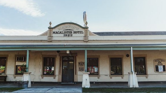 Maffra's Macalister Hotel before it closed and later sold at auction in 2021. Picture: Supplied