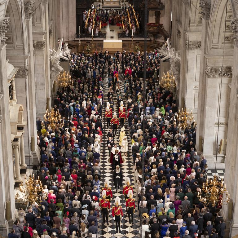 The two brothers were seated far apart from each other inside the cathedral. Picture: Dan Kitwood – WPA Pool/Getty