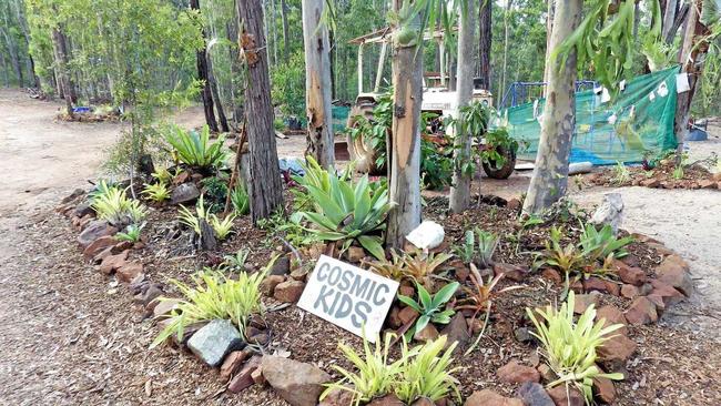 One of the kids' areas at the Redhill 'doof' site at Busby Flat. Picture: Susanna Freymark