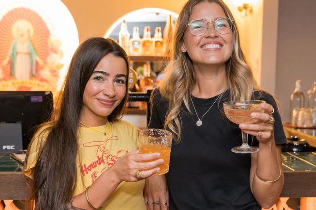 Carly Baxendale and Jazmin Commins. The Pulse for EL RANCHERO Launch at West Burleigh Heads, April 7 2023. Picture: Steven Grevis