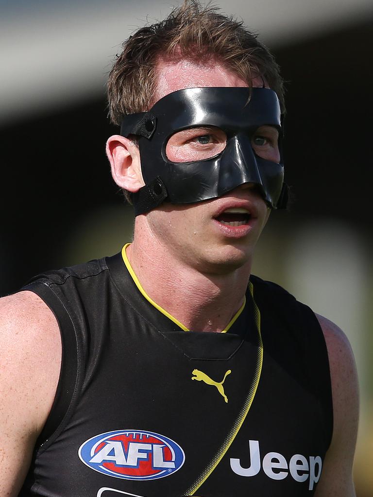 Richmond's Dylan Grimes isn’t masking his praise for Tom Lynch. Pic: Michael Klein