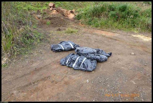 This asbestos waste was illegally dumped at the quarry on Gwynne Road, Jiggi. Photo Contributed. Picture: Contributed