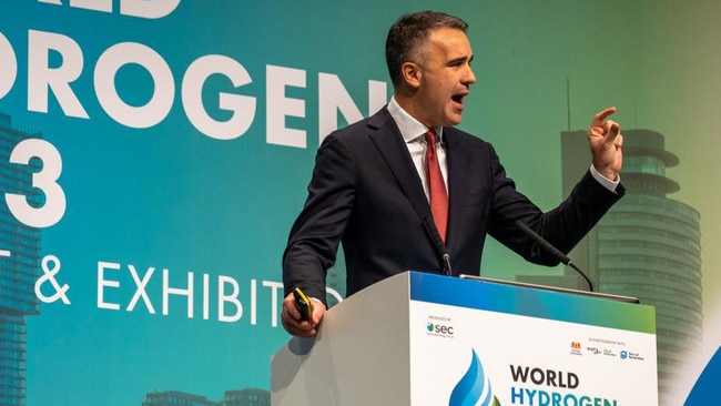 Premier Peter Malinauskas at the World Hydrogen Summit in The Netherlands.