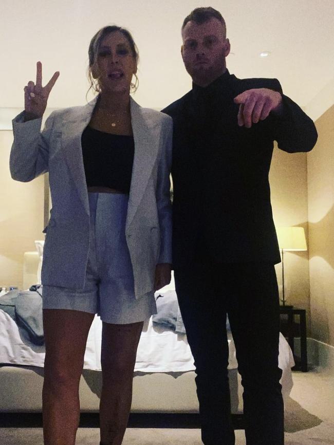 Haylea and Adam Cooney head off to the Brownlow.