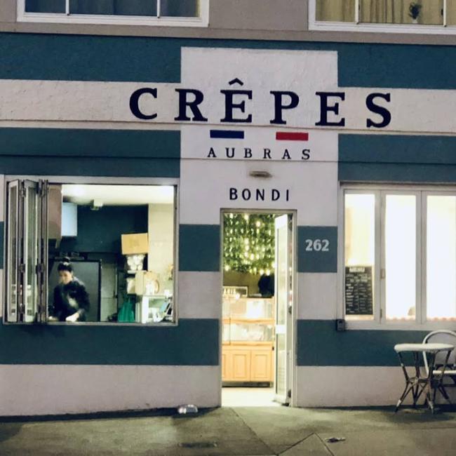 Crepes Aubras opened on Campbell Pde at Bondi Beach about a year ago. Picture: Crepes Aubras