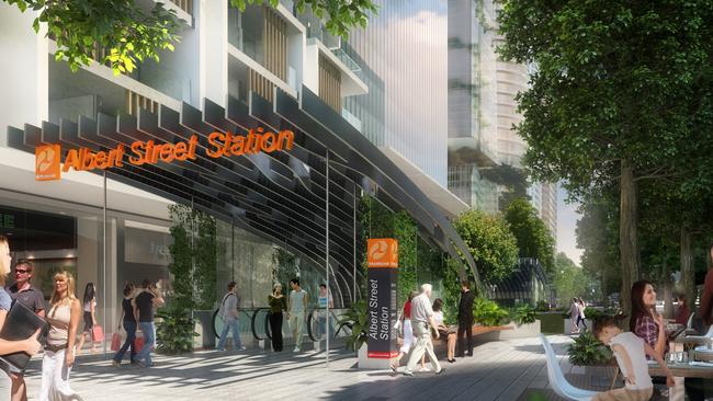 An artist’s impression of the Cross River Rail project.