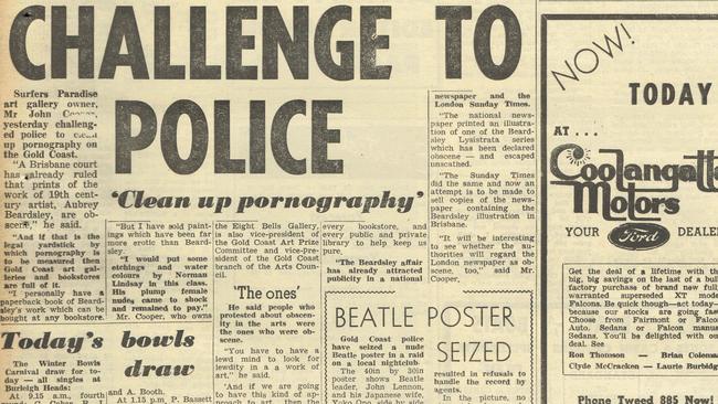 Flashback Beatles poster seized Gold Coast Bulletin