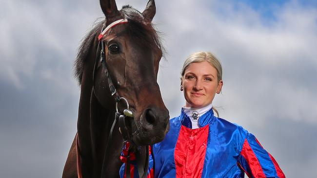 Melbourne Cup Jockey Jamie Kah and horse Prince of Arran at Werribee international Stables. Picture: Alex Coppel.