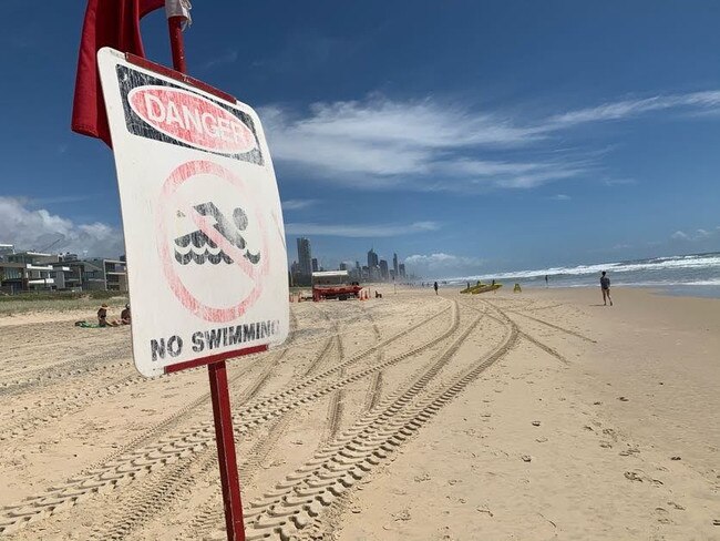 A 34-year-old man has drowned in large surf near Mermaid Beach Surf Club on the Gold Coast. Picture: Greg Stolz