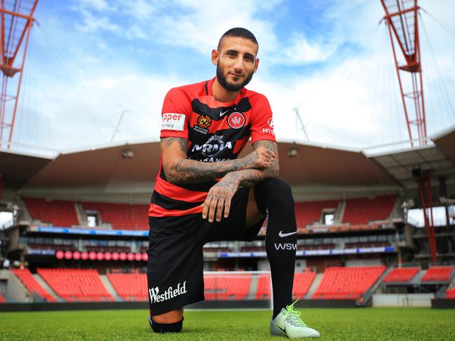 Kerem Bulut during Western Sydney Wanderers training at Spotless Stadium ahead of their round 1 blockbuster against Sydney FC at ANZ Stadium next week. pic Mark Evans