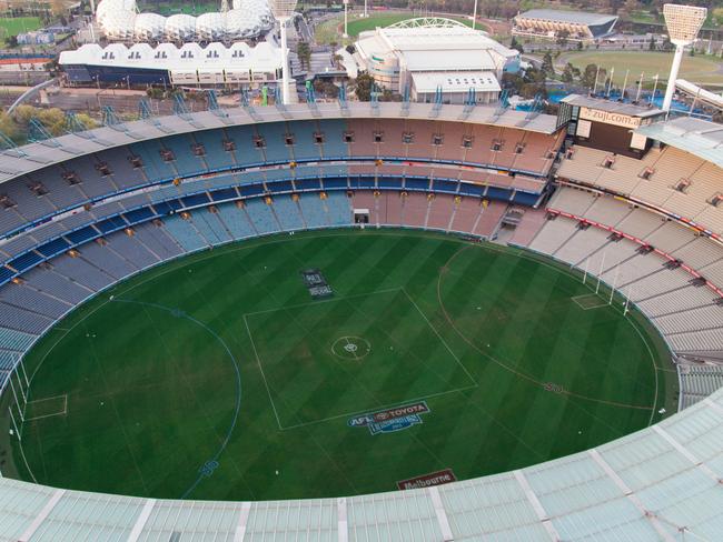 In the long-term, Stuart Fox has plans to link the MCG to the greater precinct with Melbourne Olympic Park (background).