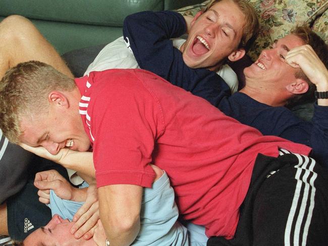 Josh Fraser, Damien Adkins, Tarkyn Lockyer and Danny Roach in 2000.