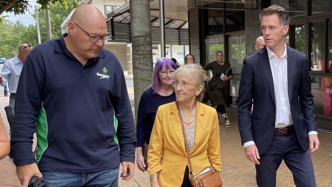 Lismore Mayor Steve Krieg, Lismore MP Janelle Saffin and Premier Chris Minns in Lismore after the state election. Picture: Savannah Pocock