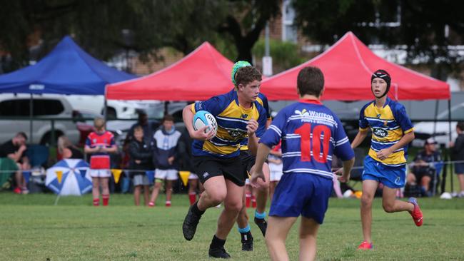 Day 1 of the King of the Country junior rugby union tournament at the Gold Coast Eagles Rugby Union Club. Under-15s: 10.40am: USQ Saints v Invitational Barbarians USQ Player No Barbarians Player No73 Clay Hindmarsh Pic Mike Batterham