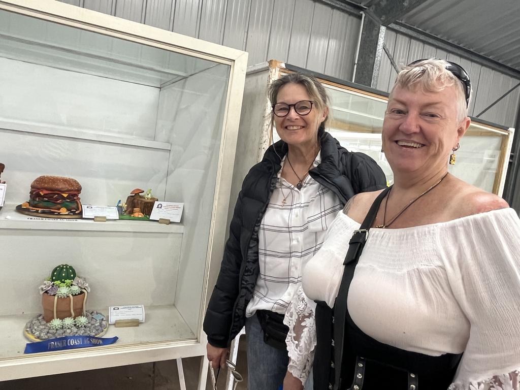 Alison Westcott and Alice Aulbach having fun at the show.