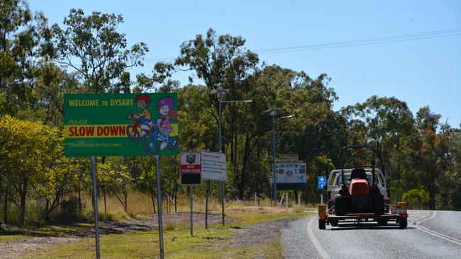 Welcome to Dysart sign. Picture: Rae Wilson