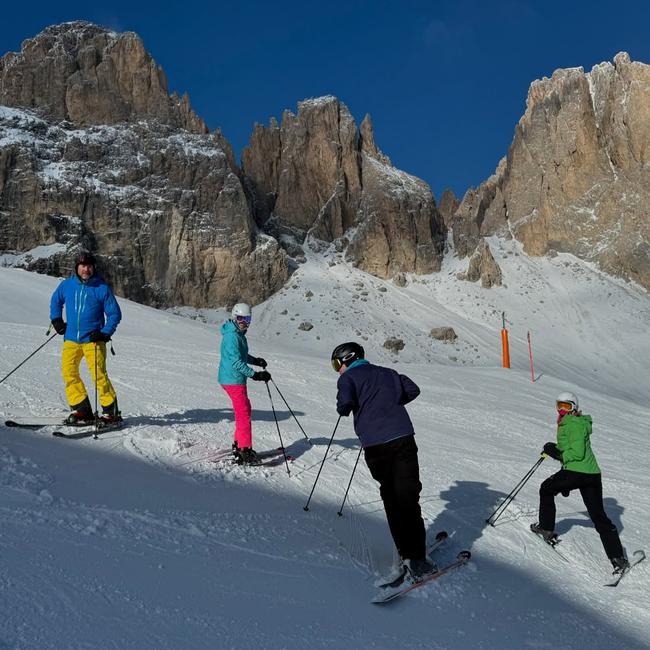 The Sayers family on the ski slopes. Picture: Instagram