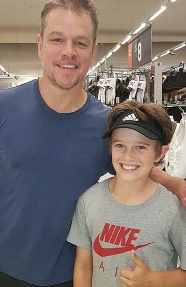 Matt Damon meets fans at Kmart Ballina. Picture: Instagram 