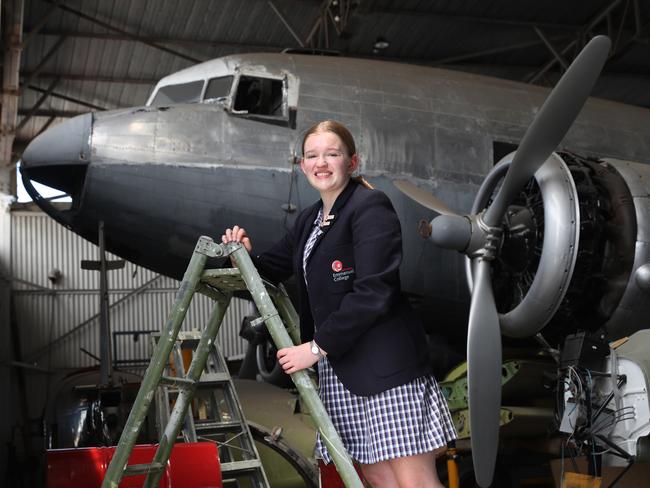 Emmanuel College student Georgia Wedding has hopes of being an aeronautical engineer. Picture: David Crosling