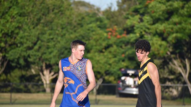 AIC First XVIII AFL footy game between Marist College Ashgrove and St Laurenceâ&#128;&#153;s College. Friday March 3. Picture, Nick Tucker.