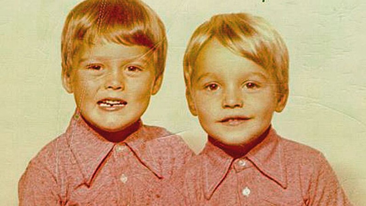 Brothers Andrew and Stuart Knox as children. Andrew Knox lost his life in the September 11 terror attack at the Twin Towers in New York. Picture: Supplied