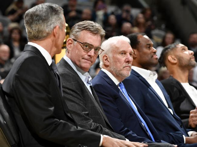 Legendary San Antonio Spurs GM RC Buford will be in the stands on Christmas to watch his son coach Sydney. Picture: NBAE/Getty Images/AFP