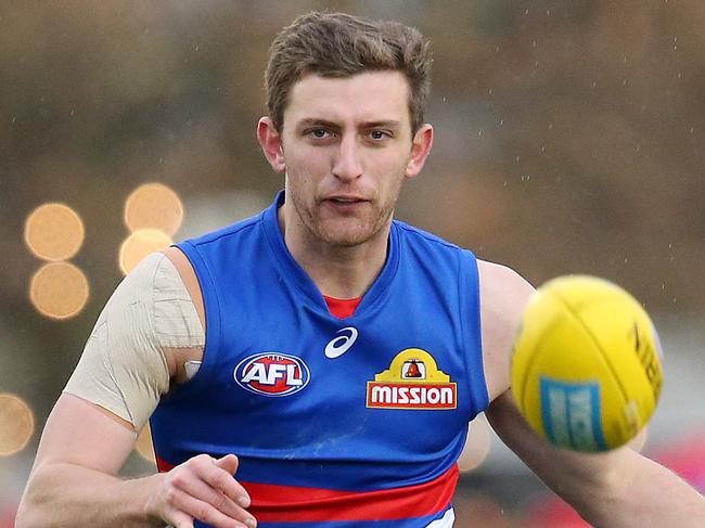 AFL Round 19. 29/07/2018. Western Bulldogs vs Port Adelaide at Mars Stadium, Ballarat..  Western Bulldogs Fletcher roberts  .Pic: Michael Klein