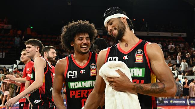 Keanu Pinder (L) made his return to Cairns. (Photo by Emily Barker/Getty Images)