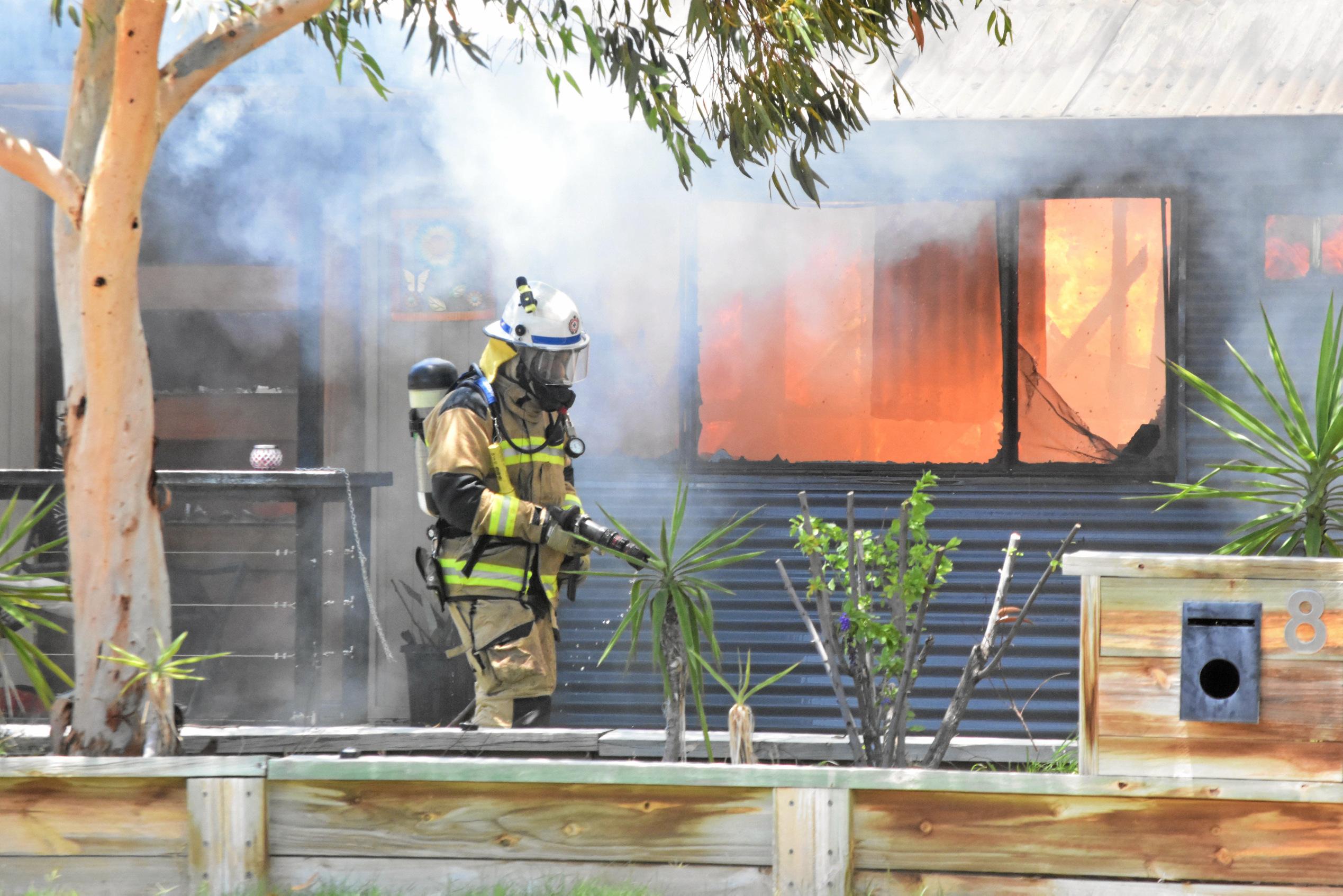 House fire on May St, Roma. Picture: Jorja McDonnell