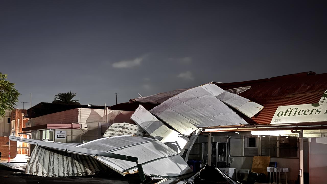 100 people have been lucky to escape after a roof was blown off a a newly opened venue in a riverside suburb. Picture: Mikaela Mulveney