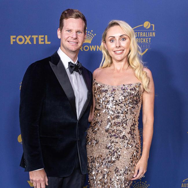 2024 Australian Cricket Awards red carpet. Steve and Dani Smith. Picture: Jake Nowakowski