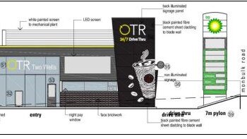 Plans for the new service station proposed at 41 Monbulk Rd in Mount Evelyn. Picture: Extract from council documents.