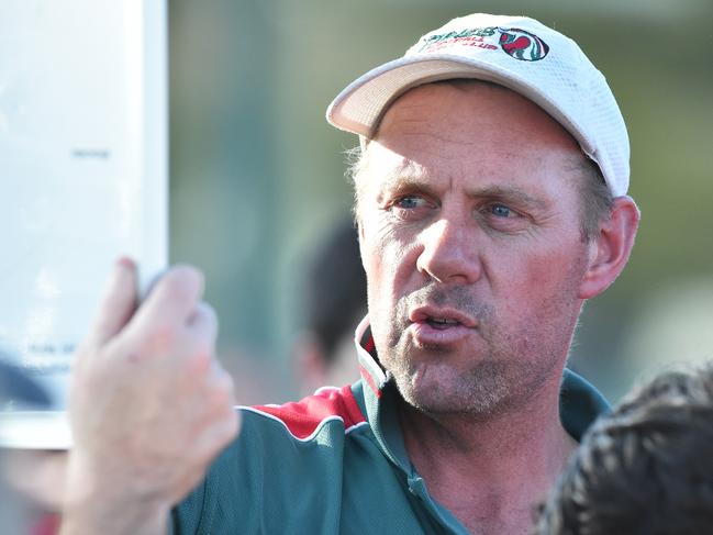 Pines coach Paddy Swayn. Picture: James Ross/AAP