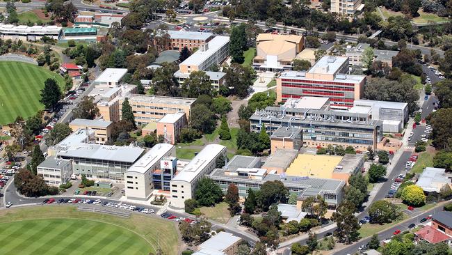 Aerial shot of the University of Tasmania Sandy Bay campus. Picture: SUPPLIED