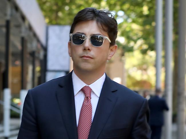 Journalist Joe Aston leaving Federal court in the defamation trial against Elaine Stead. Jane Dempster/The Australian.