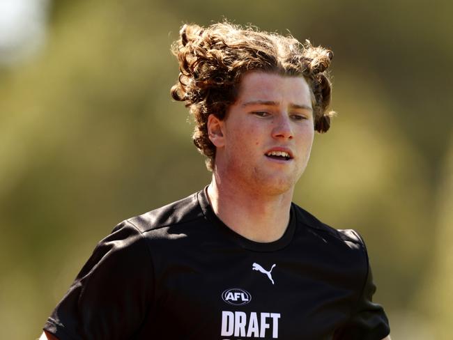 Patrick Hughes tested at last year’s state draft combine. Picture: Martin Keep/AFL Photos/via Getty Images